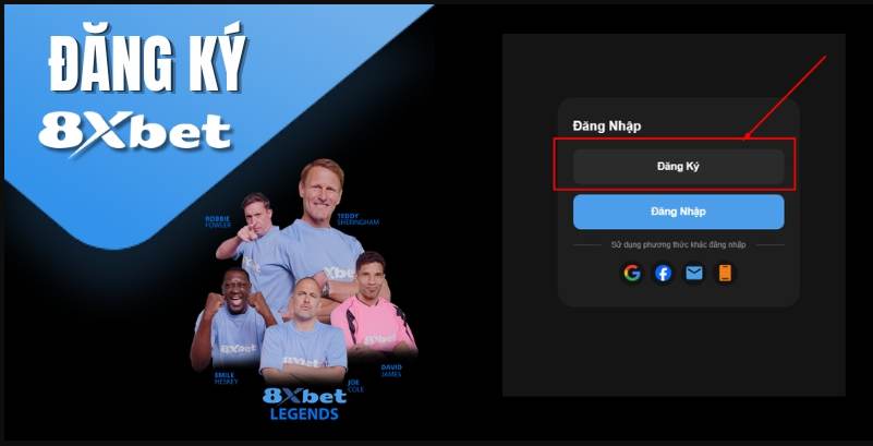 Hướng dẫn đăng ký 8XBET